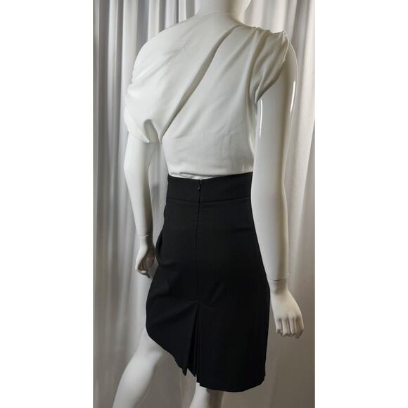 New York & Co Pencil Skirt w/ Pleated Back Slit, Black, Sz: 8, 64-56 - Picture 4 of 16